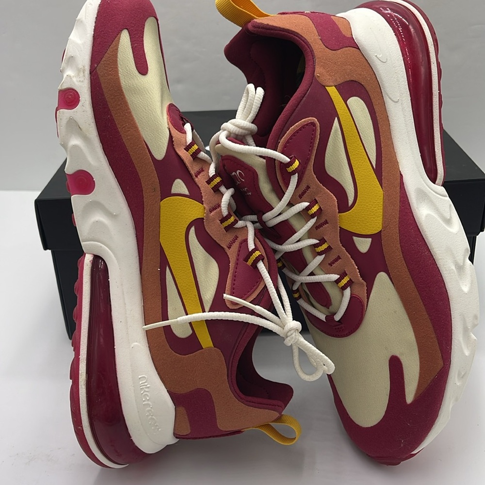 Nike Men’s AIR MAX 270 REACT Sneakers 
NOBLE RED/DARK SULFUR
A04971 601 - Picture 11 of 16